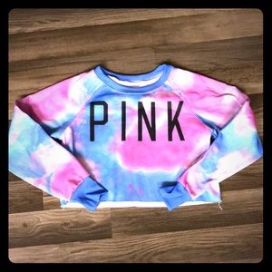 PINK swsatshirt, cropped hoodie, woman's.